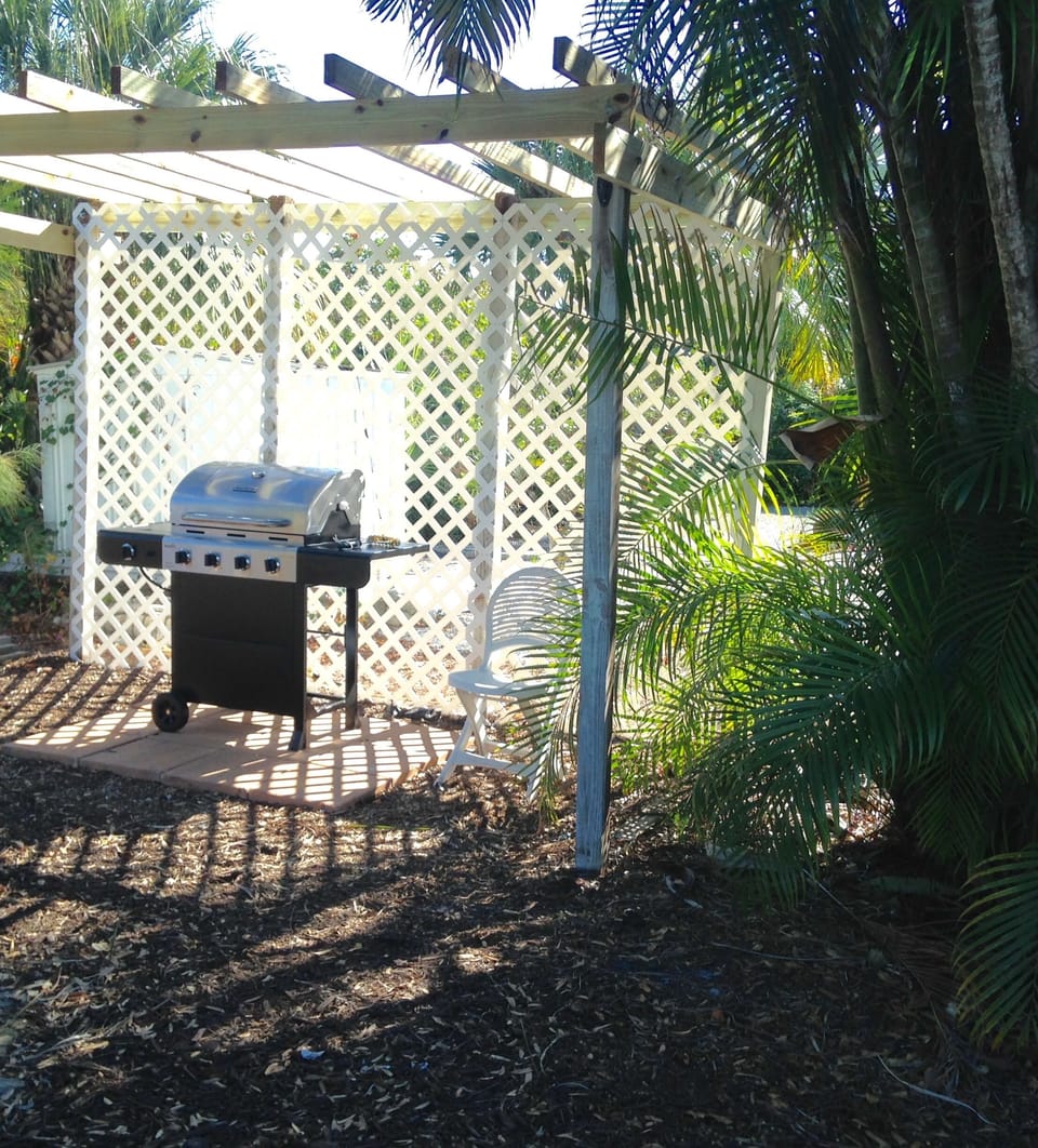 Our BBQ grill is ready for your meals ! New pergola installed 