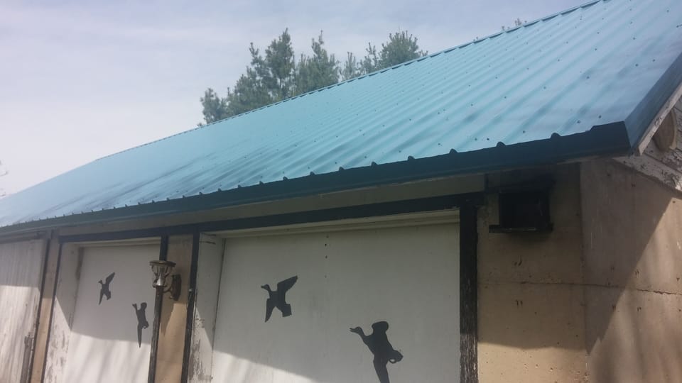 A separate, detached garage provides guests with additional space to store gear.