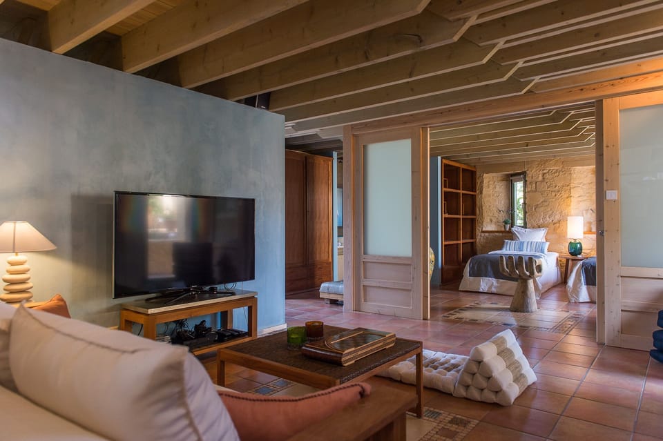 Tv room with sofa bed .. 