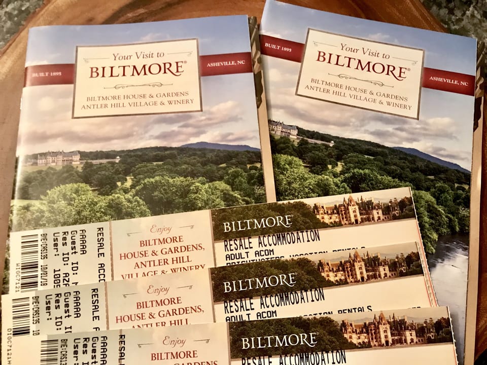 Ask me about our partner discount tickets for the Biltmore Estate. 