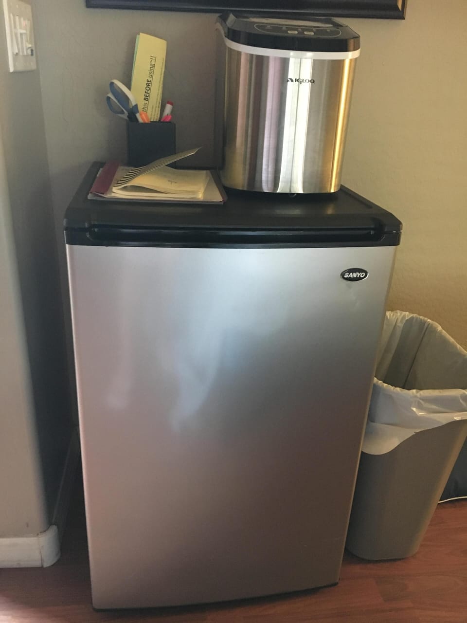 fridge and ice maker