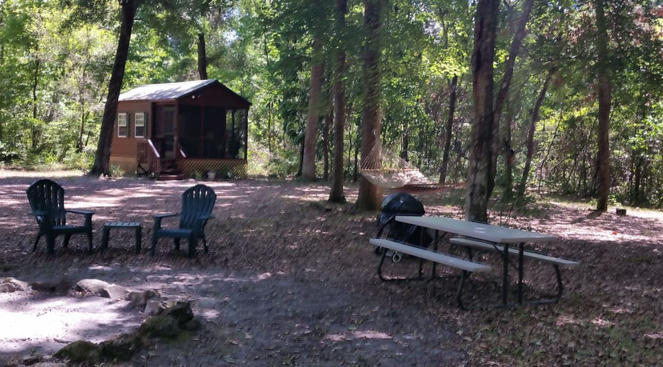 relax in hammock/barbque/campfire in private, park like setting