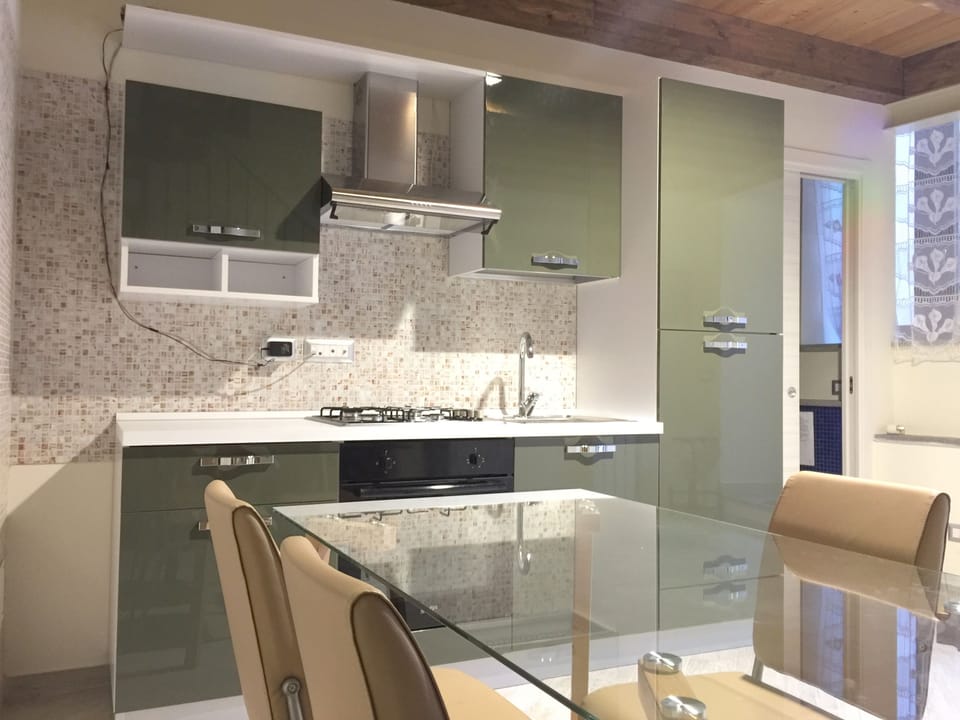kitchen and dining area