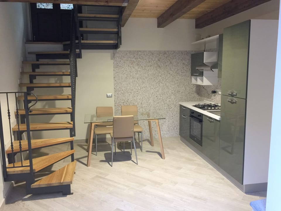 kitchen and dining area