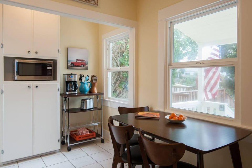 Kitchen- with side entrance and peek-a-boo ocean views