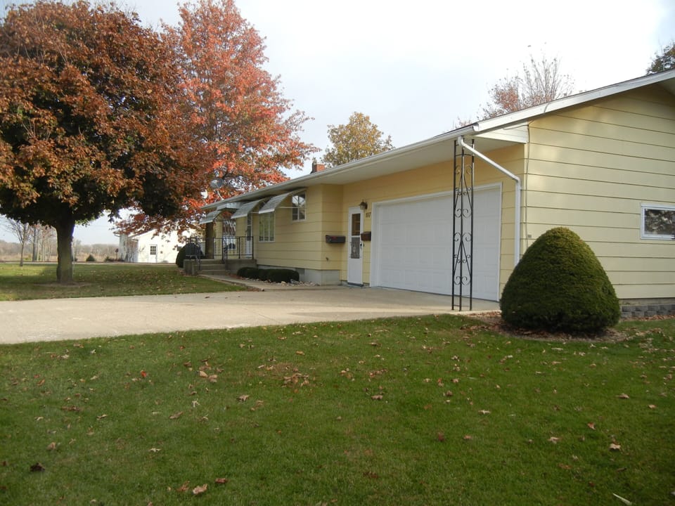 Ranch style house in small town awaits your arrival.
