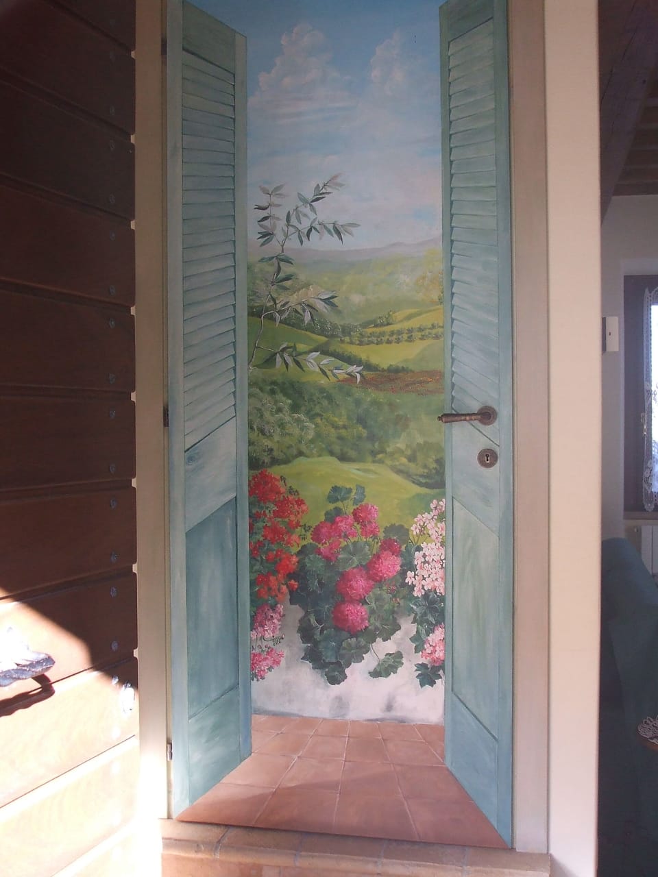 Green House
Painted door inside the living room