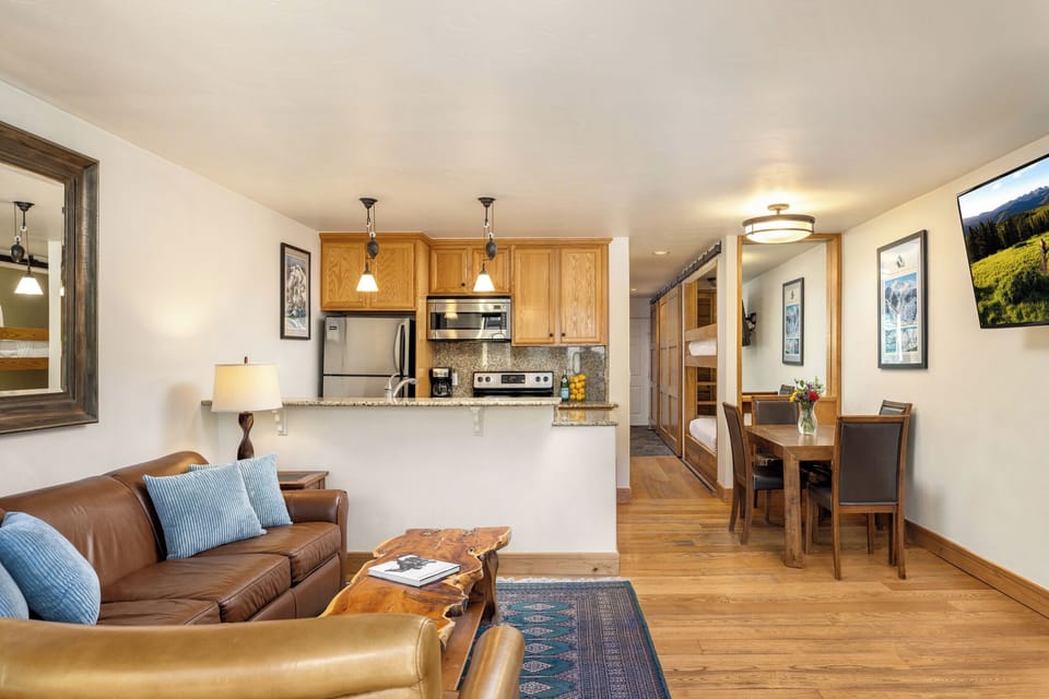 Living Area With Bunks in Hallway