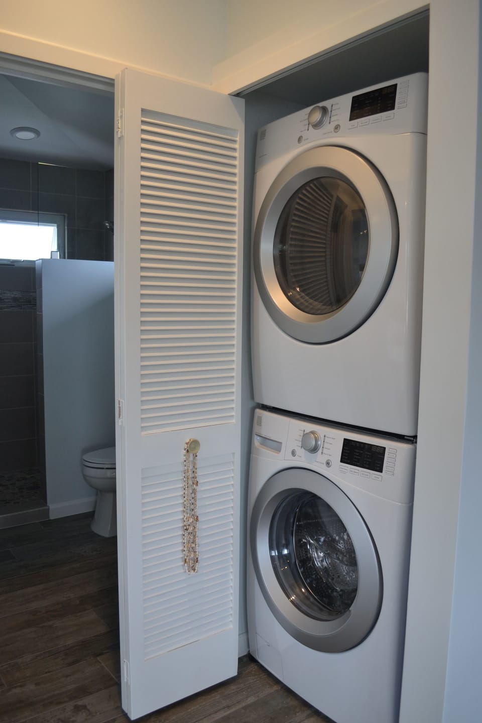 Full size washer and dryer.
