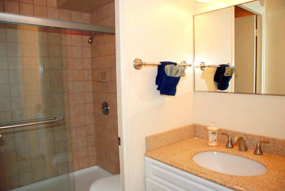 Bathroom has Tiled Walk-In Shower