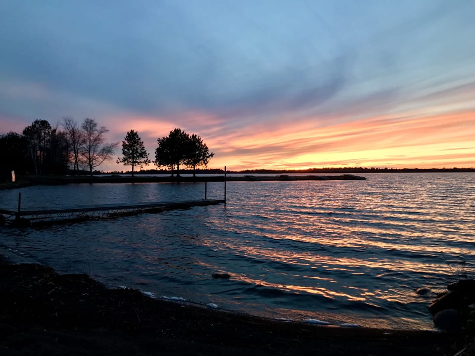 Sunset view from the yard 