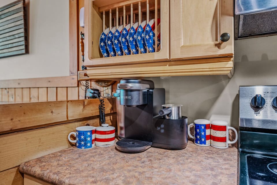 Keurig coffee machine ready for guests!