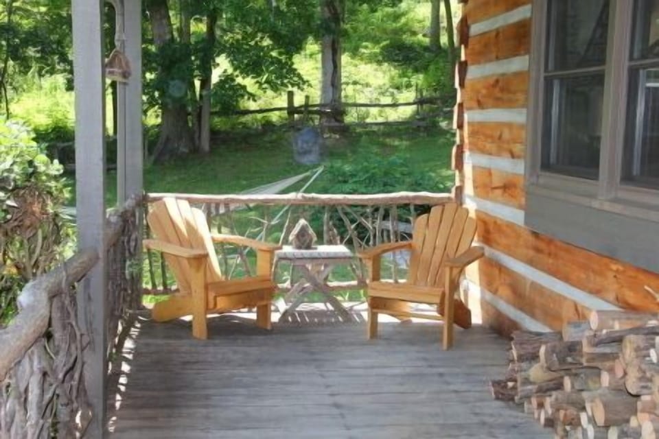 Plenty of space of the large front porch to enjoy the tranquility!