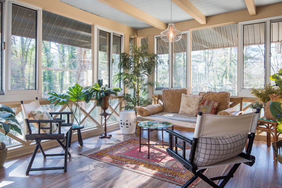 The Verandah is a great gathering place all year  long. 