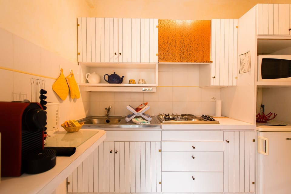 view from balcony to kitchen