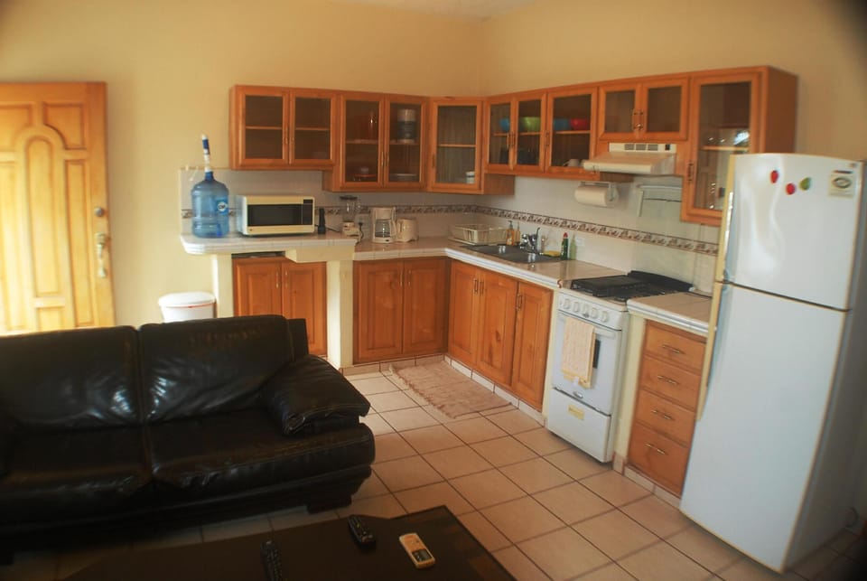 The ground floor 1 bedroom has it's own private kitchen!