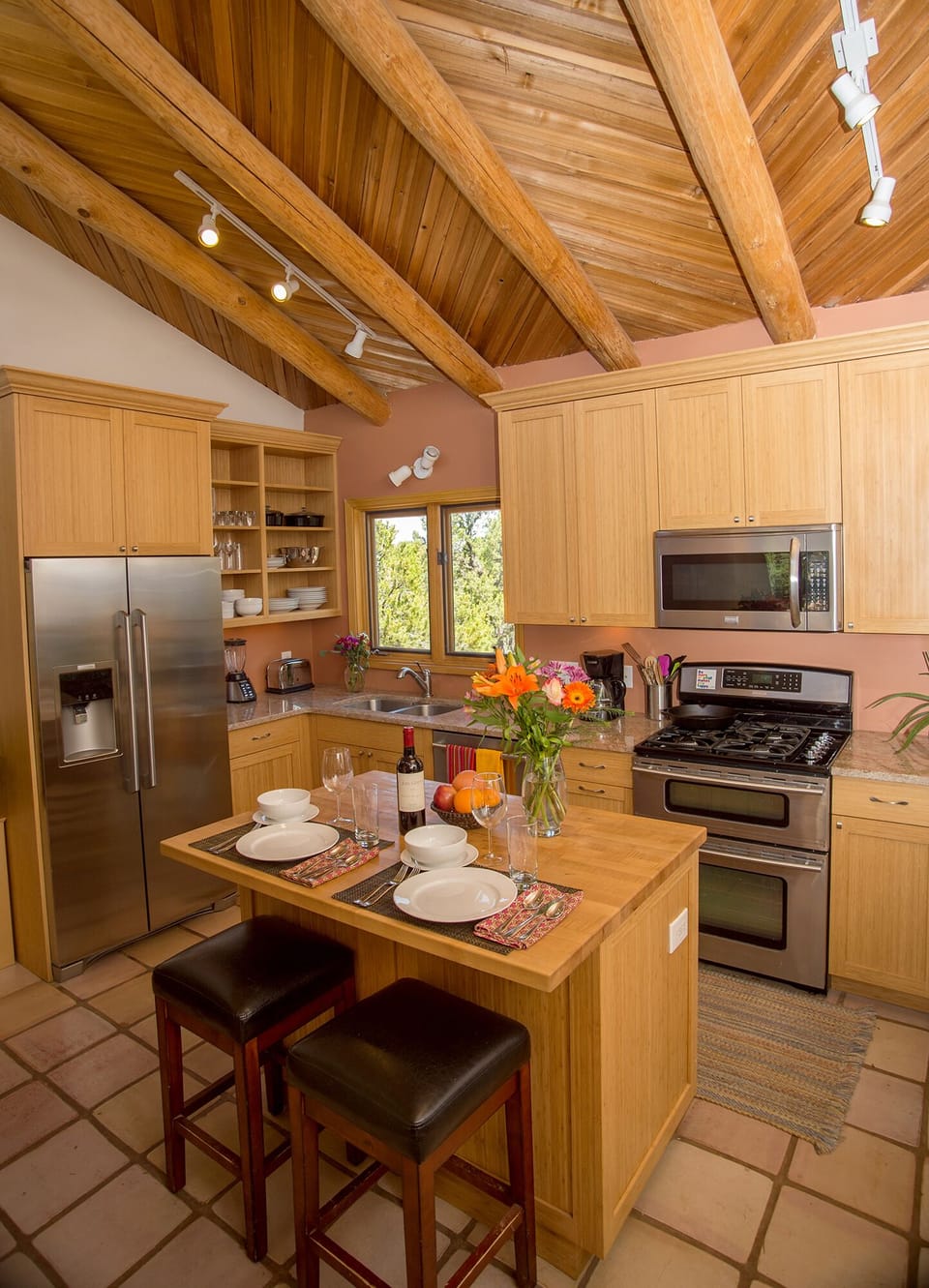 A well-equipped kitchen for entertaining and gourmet meals at home.