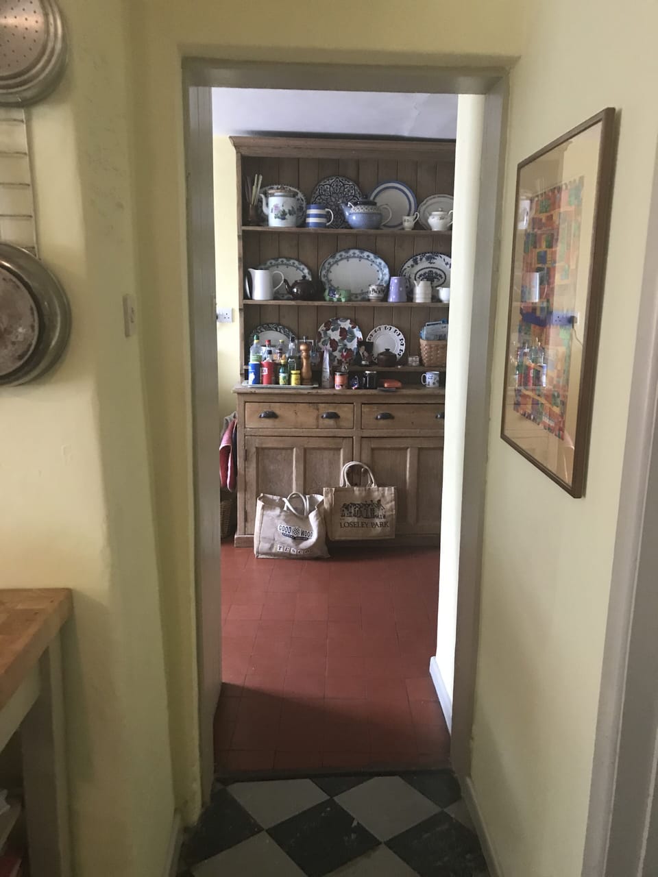 Entrance between the main and middle kitchens