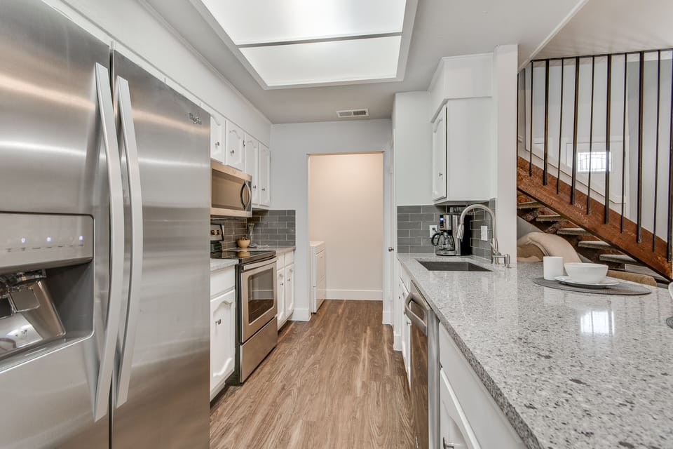 Fully Equipped kitchen for cooking and entertaining. Full size washer and dryer 