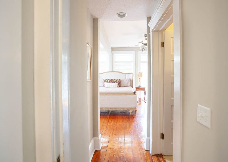 Entry to the master suite which occupies the back of the condo. 