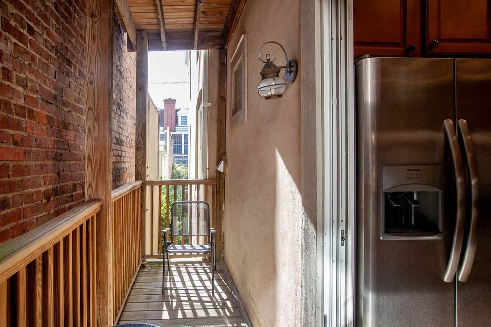 Off the kitchen is a little hidden patio
