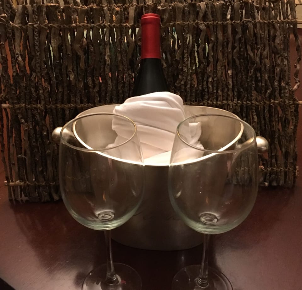 Complimentary wine waiting for you in your suite