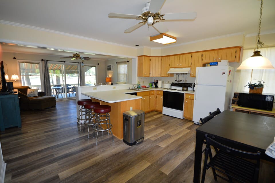 Open concept living/kitchen/dining