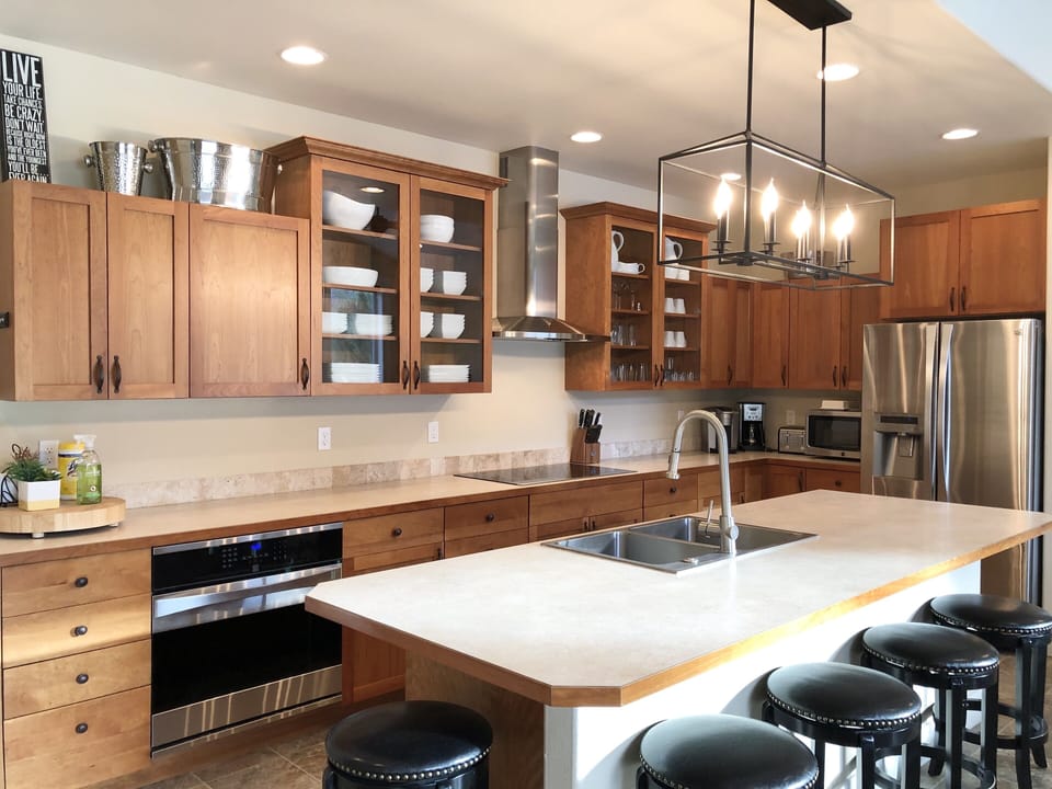 Fully stocked kitchen 