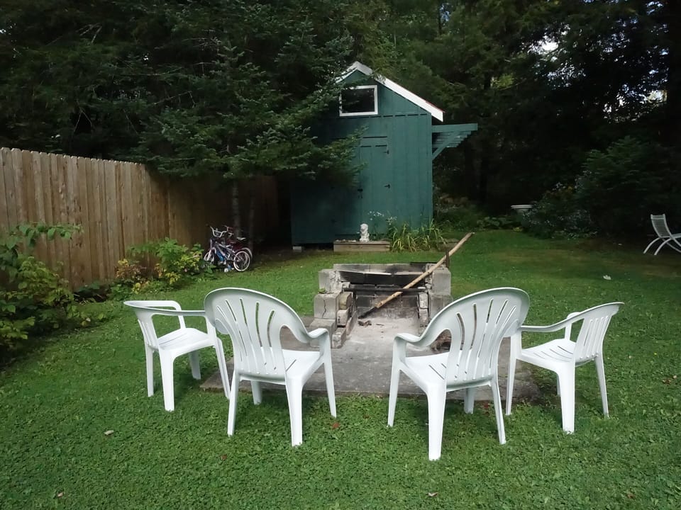 Back yard fire pit.