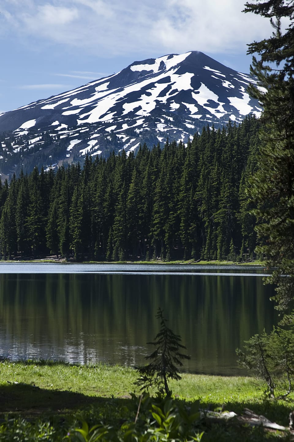 Mt Bachelor view from Todd Lake - Cascade Lakes - Hiking, Water Sports and More!