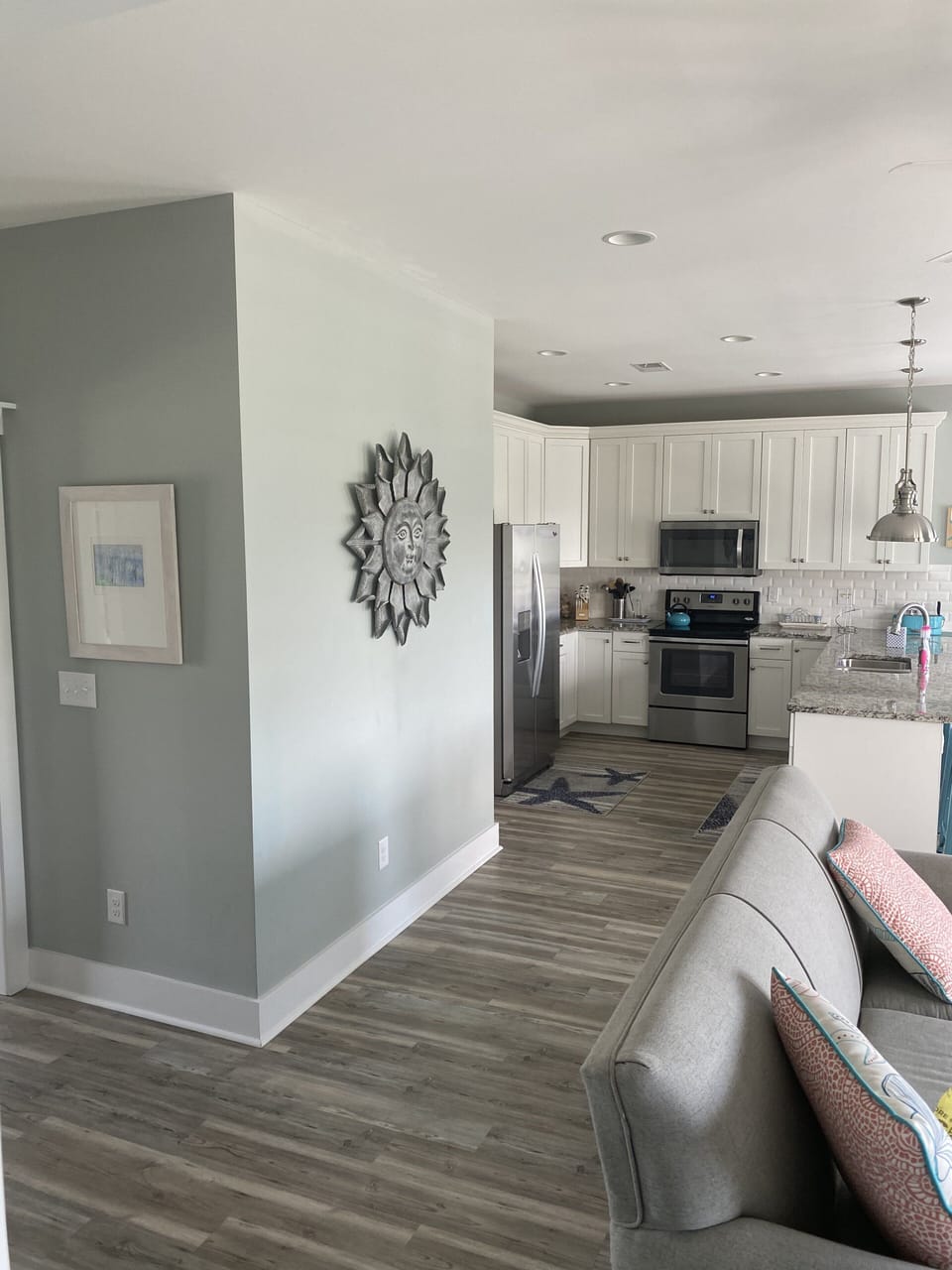 Open Living Area with Kitchen, Dining and Living Room