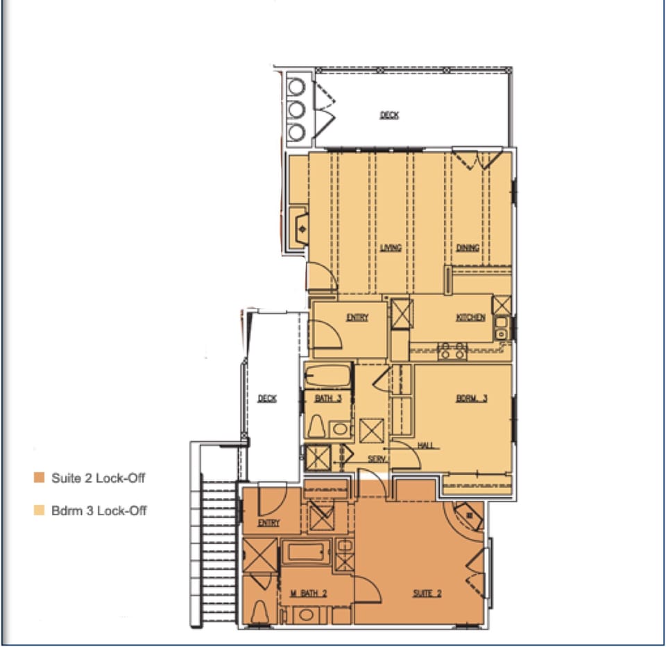 2 Bedroom 2 Bath Floor plan 