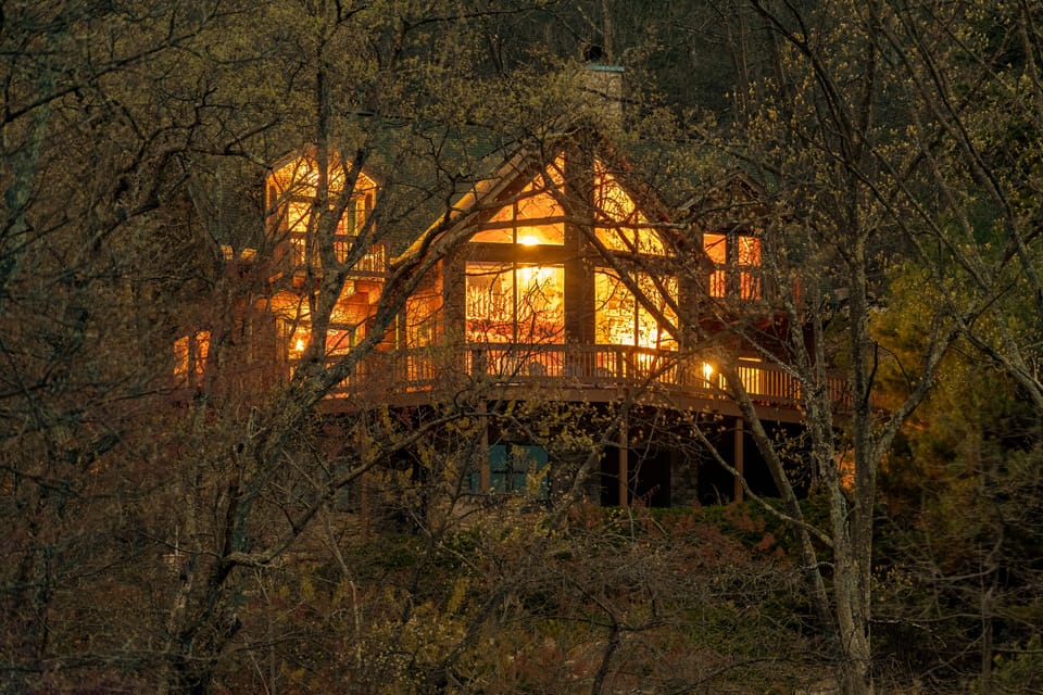 Nestled in the woods high above the Massanutten resort.