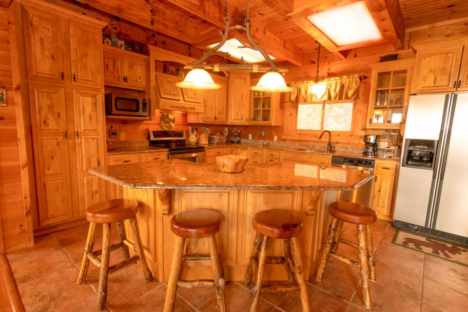 Fully appointed kitchen with everything you need for meal preparation.