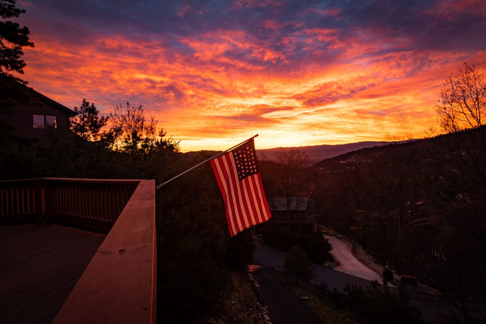 Sunrise over the mountains from the home is spectacular!