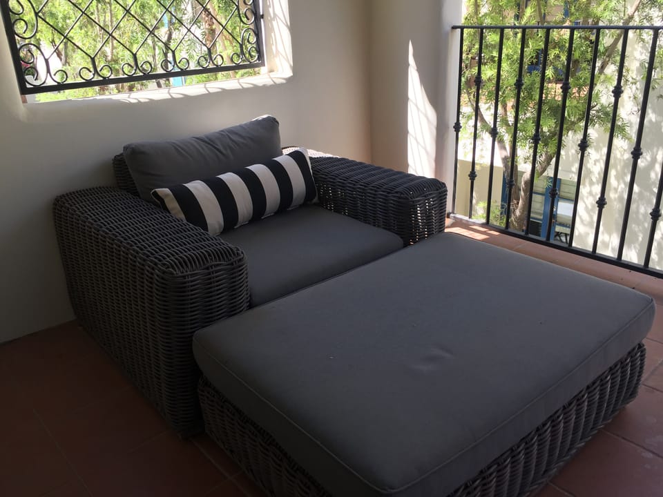 Private Balcony with Restoration Hardware Outdoor Furniture