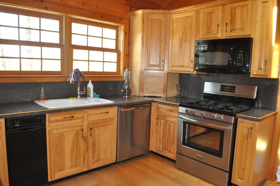 Dishwasher, gas stove and microwave