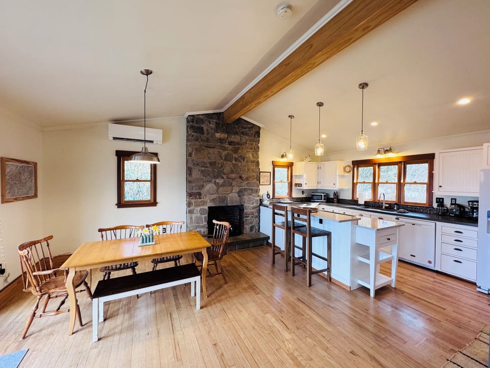 Dining room & kitchen as seen from living room.