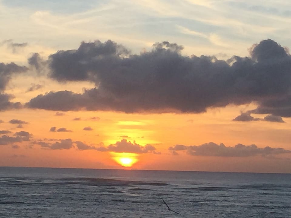 Enjoy coffee and the sunrise from the oceanfront patio. 