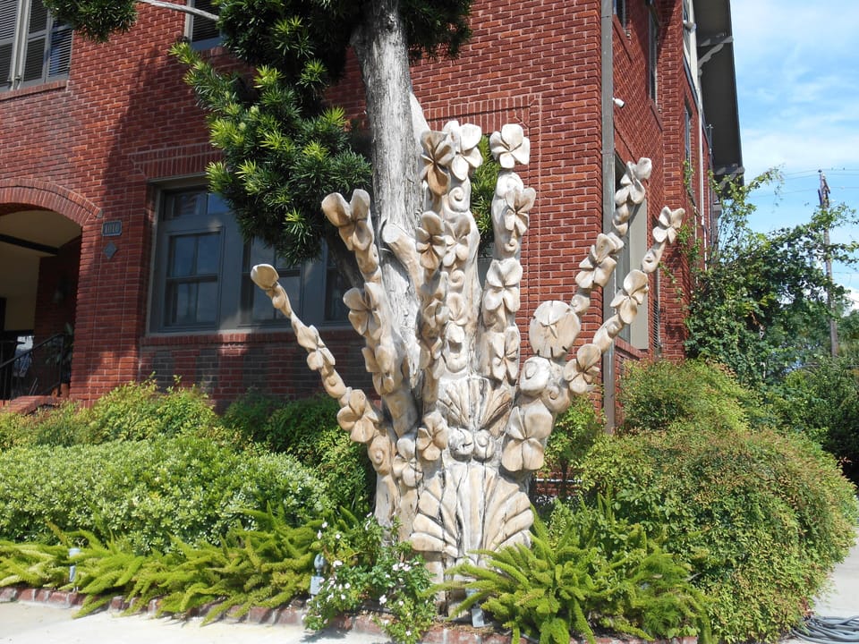 Beautiful sculptures made from trees damaged during Hurricane Ike.