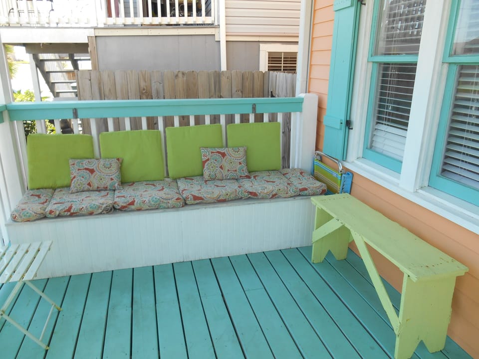 Plenty of comfortable seating on the front porch.