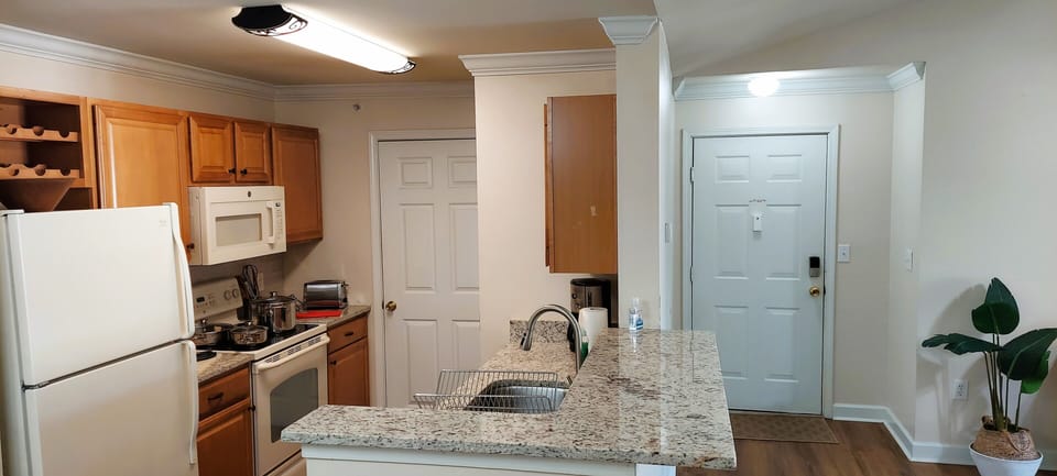 Granite countertops kitchen with everything you need for a home cooked meal