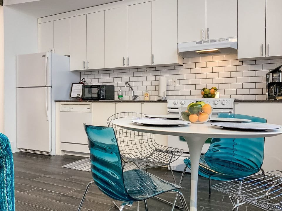 Dining area and kitchen