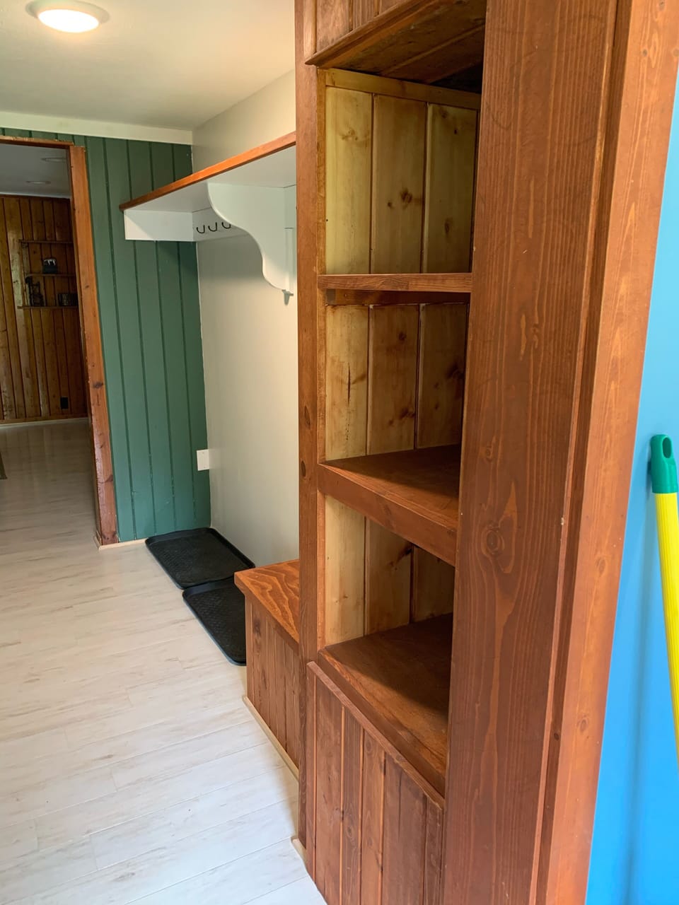 Storage for helmets, coats, boots, etc.