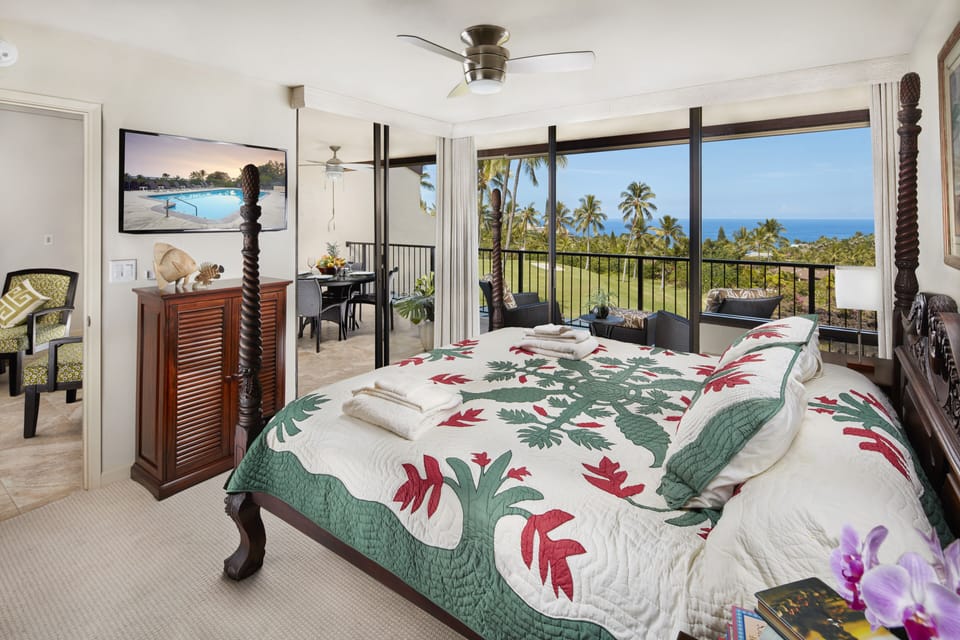 Fabulous master bedroom with spectacular views!