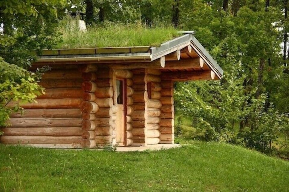 Wood burning sauna