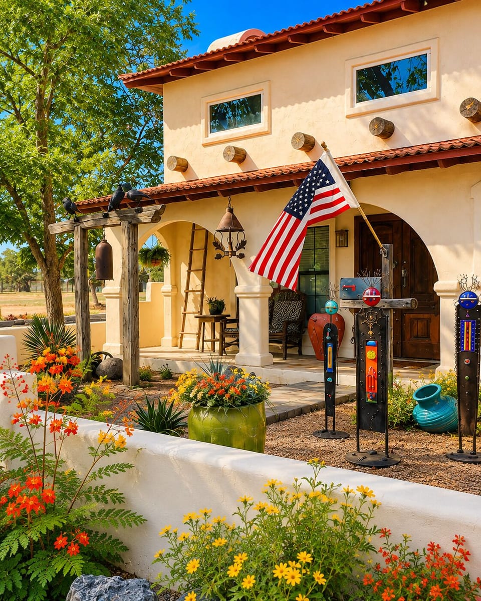 Front of property. Private entry for Casa Santa Fe is on back.