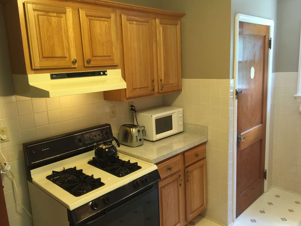 First Floor - Kitchen Stove, Toaster & Microwave