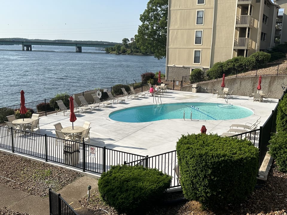New pool deck for 2023 and new patio furniture just 3 units down the sidewalk