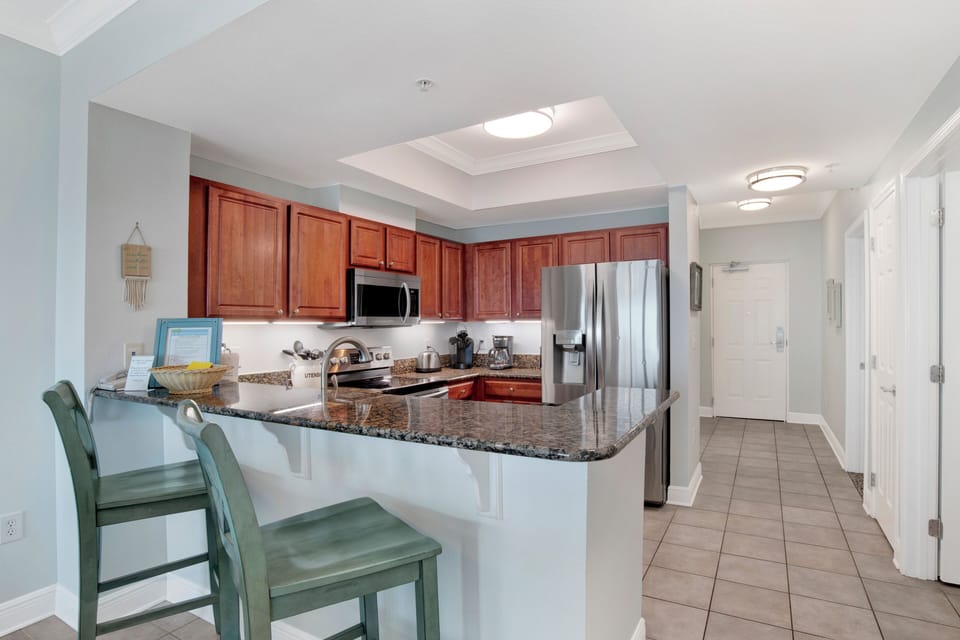 Kitchen Bar can be utilized for eating or work space